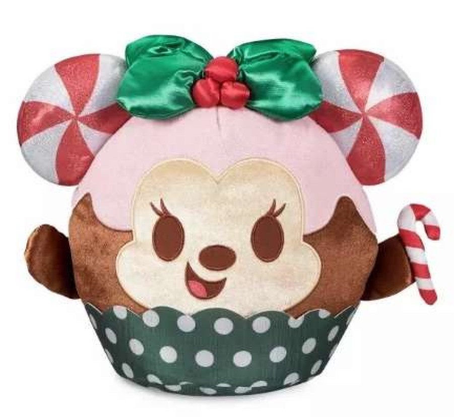 More Christmas Items * | Buy Best Deal Disney Munchlings Plush Minnie Candy Cane Cupcake