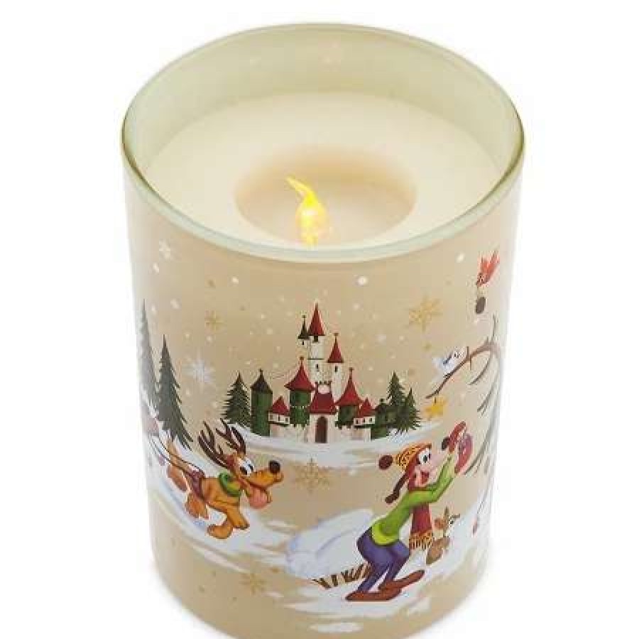 More Christmas Items * | Flash Sale Coupon Disney Light Up Candle Holiday Mickey Mouse And Friends