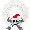 More Christmas Items * | Hot Sale Budget Disney Wreath Santa Jack Skellington Nightmare Before Christmas