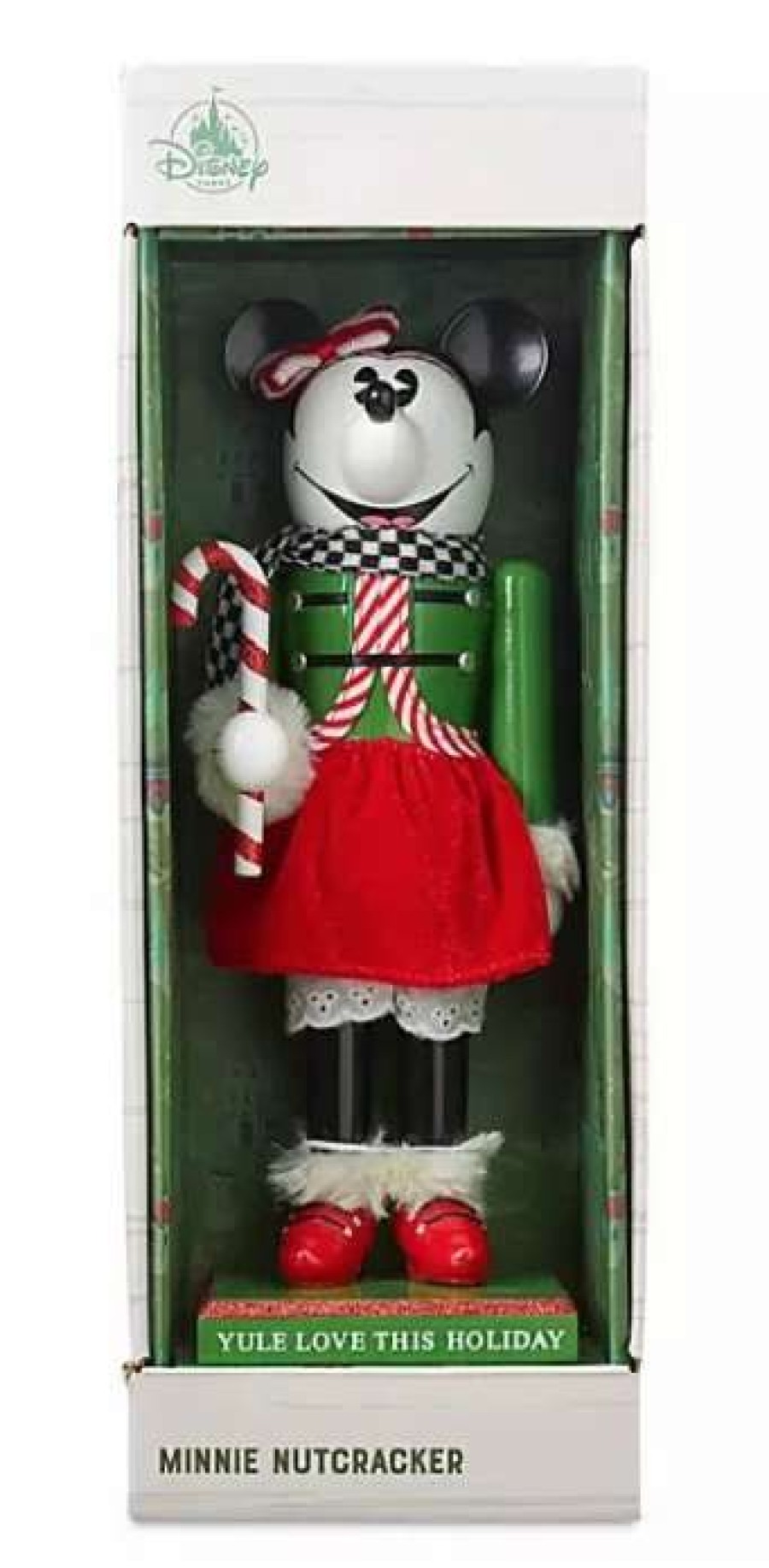 More Christmas Items * | Coupon Deals Disney Nutcracker Figure Farmhouse Minnie Mouse Holiday