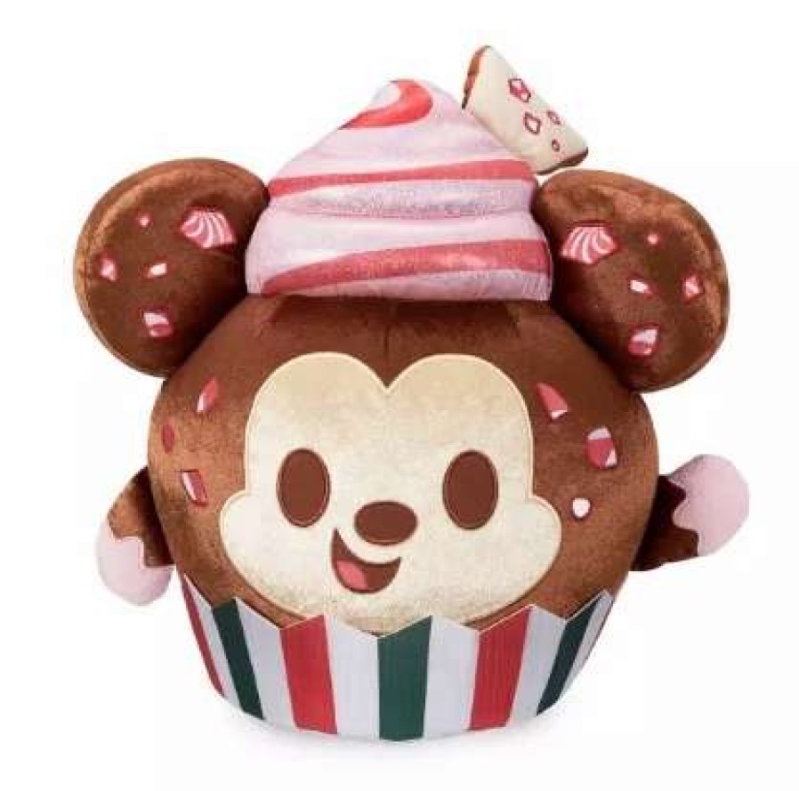 More Christmas Items * | Discount Best Pirce Disney Munchlings Plush Mickey Peppermint Cupcake