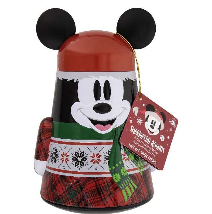 Holiday Treats * | Hot Sale Discount Disney Shortbread Rounds Holiday Santa Mickey Tin Cookies