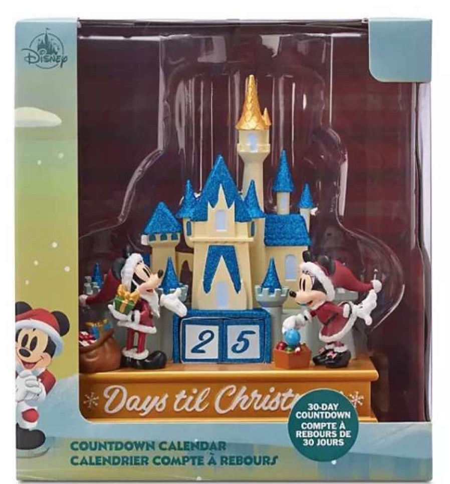 More Christmas Items * | Best Reviews Of Best Pirce Disney Christmas Countdown Calendar Mickey & Minnie With Castle