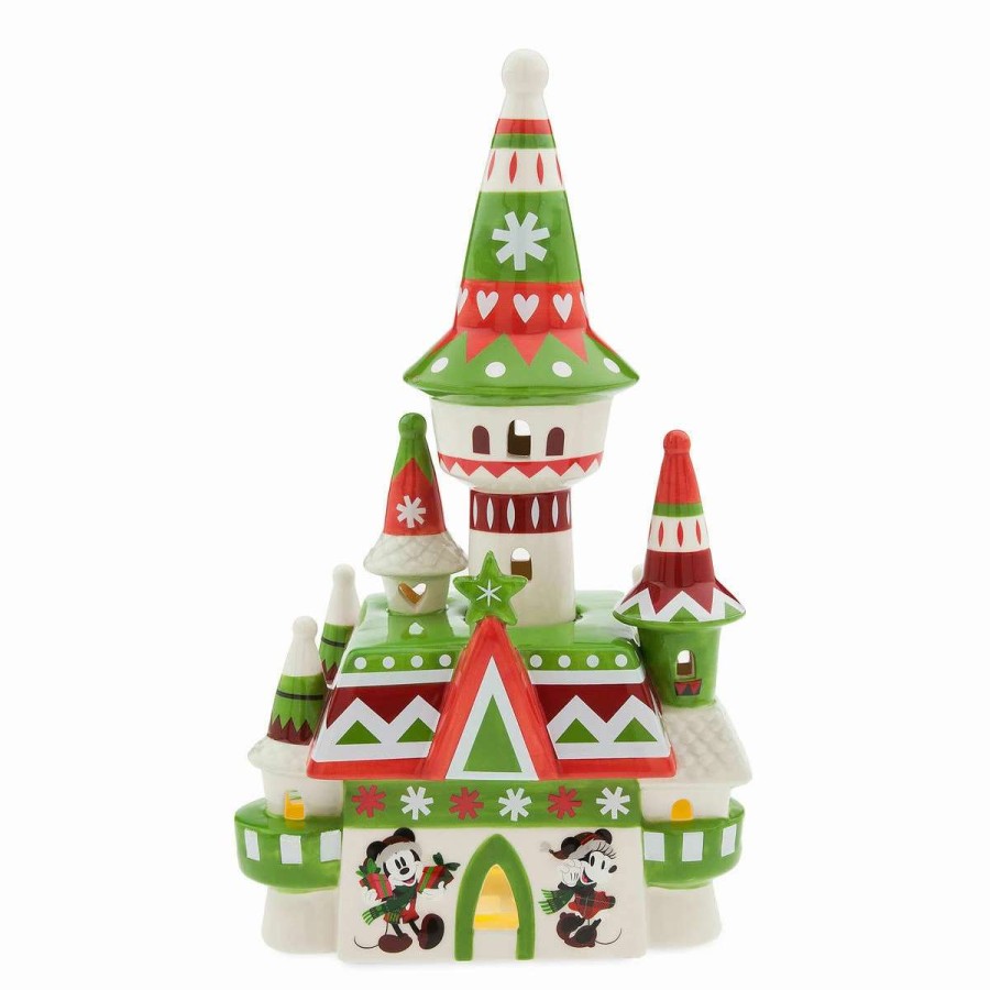 More Christmas Items * | Cheap Outlet Disney Holiday Figurine Fantasyland Castle Nordic Winter Light-Up