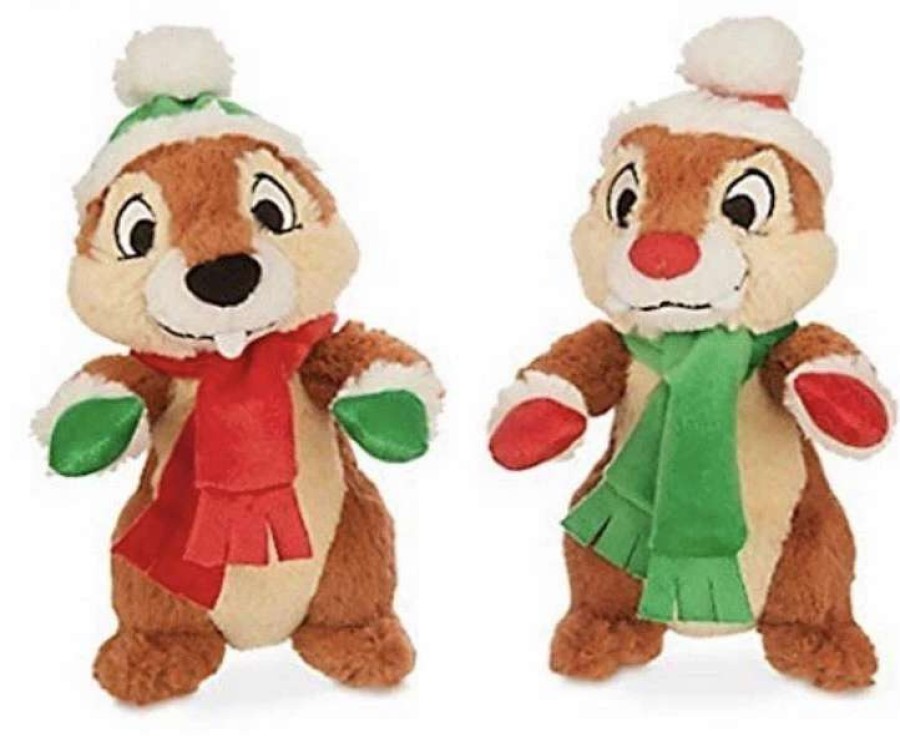 More Christmas Items * | Discount Budget Disney Plush Santa Chip And Dale Plush Set