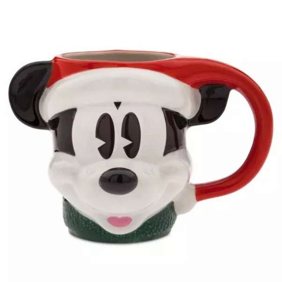 More Christmas Items * | Buy New Disney Holiday Coffee Mug Santa Mickey Mouse