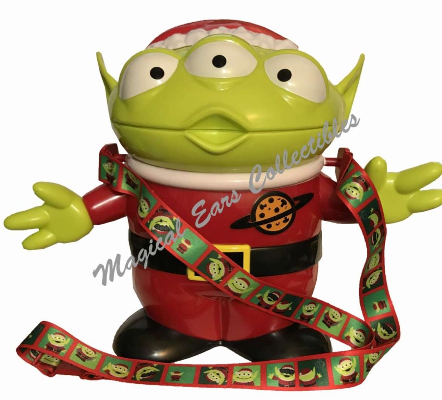 More Christmas Items * | Cheap Top 10 Disney Popcorn Bucket Santa Alien Toy Story