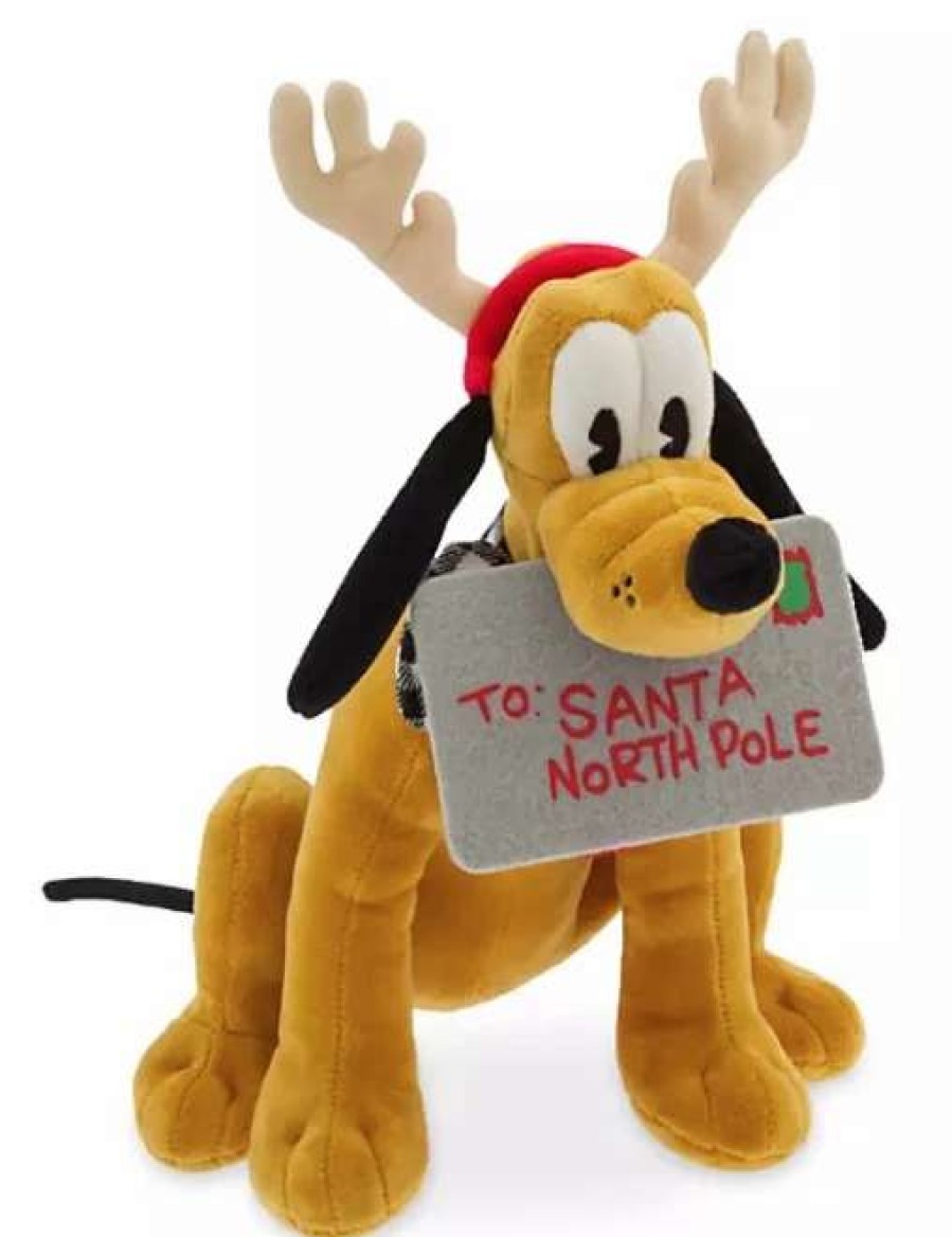 More Christmas Items * | Hot Sale Top 10 Disney Plush 2019 Pluto Holiday Medium