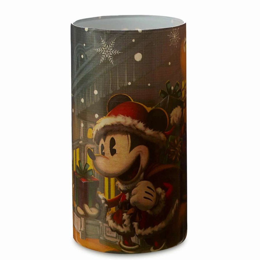 More Christmas Items * | Best Reviews Of Best Sale Disney Light Up Candle Turn Of The Century Mickey And Minnie Mouse