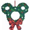 More Christmas Items * | Best Reviews Of Best Reviews Of Disney Door Hanger Holiday Mickey Mouse Wreath