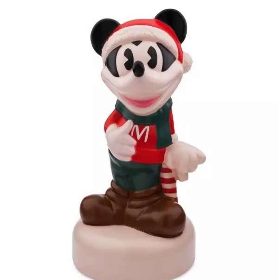 More Christmas Items * | Deals Coupon Disney Holiday Figure Santa Mickey Mouse Light Up Vintage