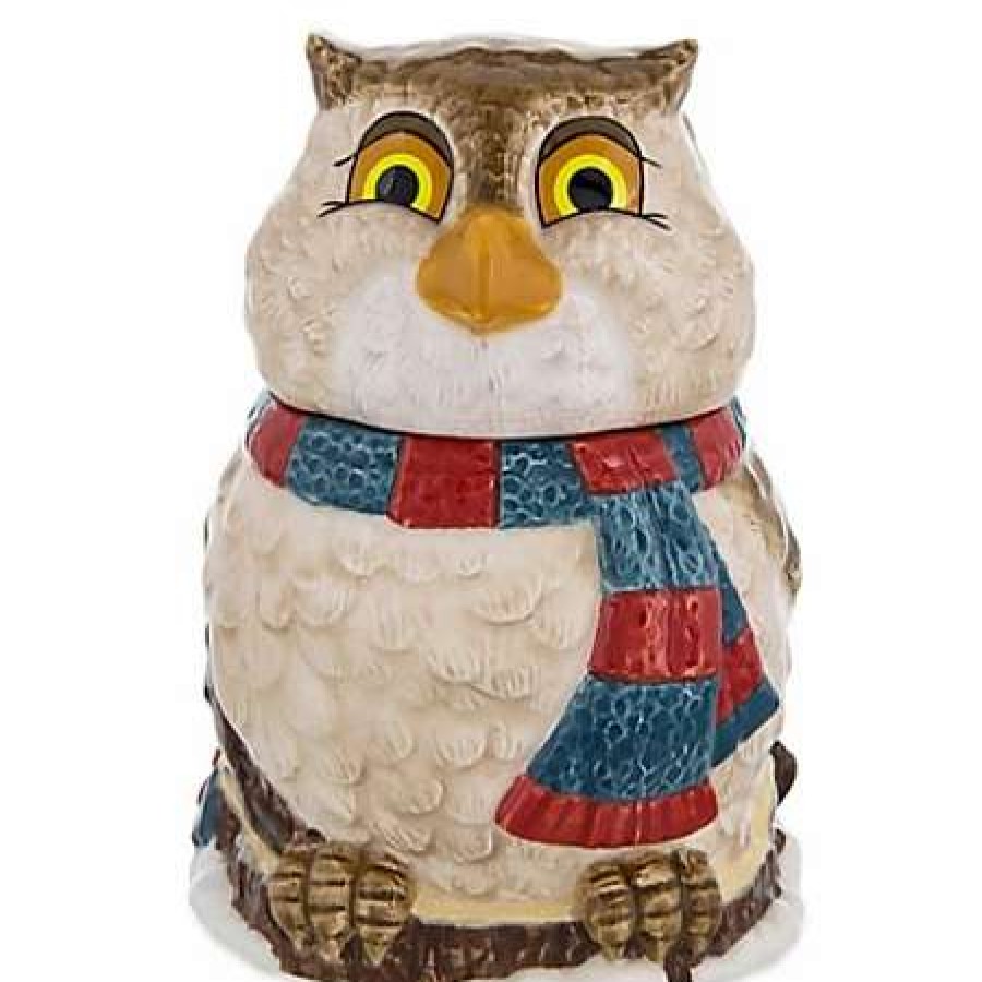 More Christmas Items * | Cheap Wholesale Disney Sugar Bowl Happy Holidays Friend Owl Bambi