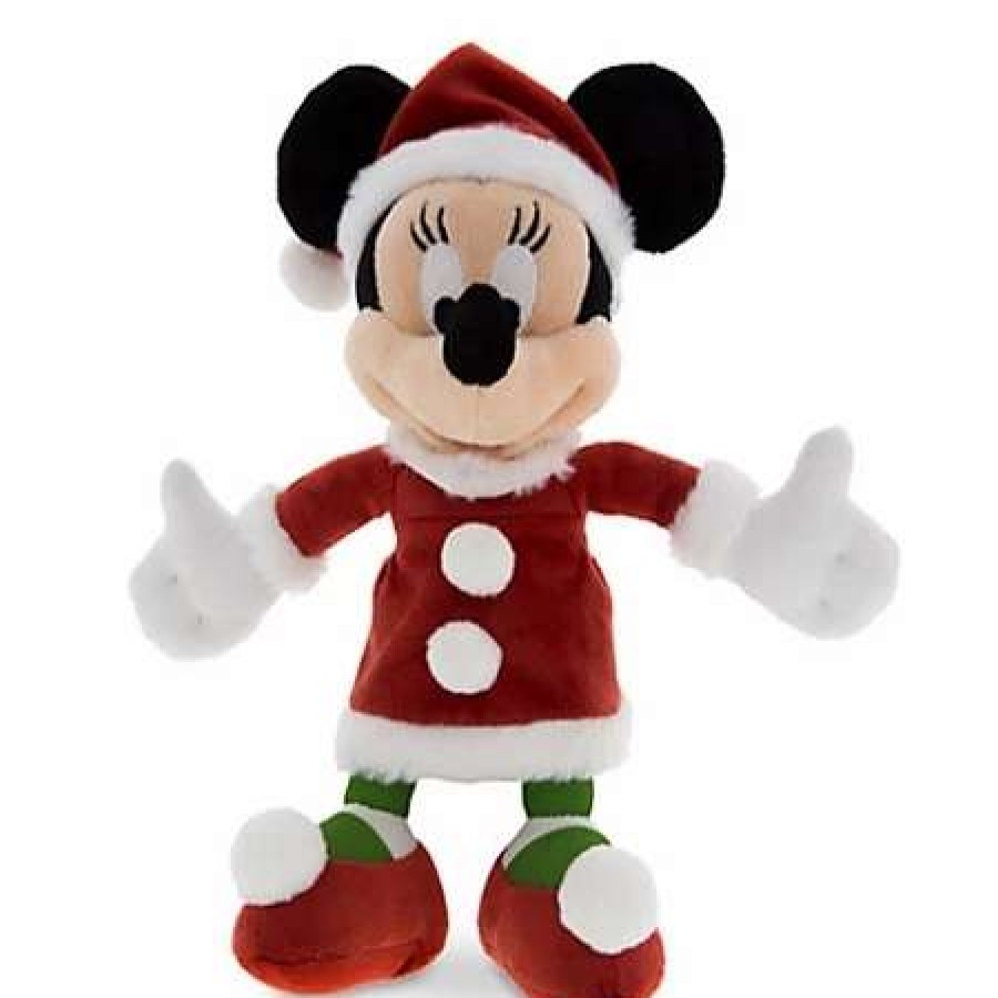 More Christmas Items * | Coupon Promo Disney Plush Santa Minnie Mouse Small 7"