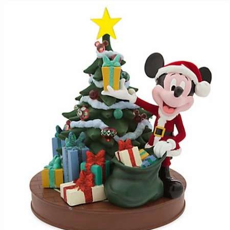 More Christmas Items * | Promo Outlet Disney Medium Figure Retro Santa Mickey Mouse Tree Light Up