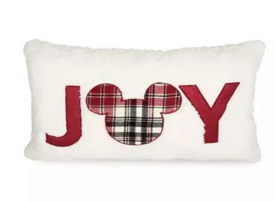 More Christmas Items * | Best Pirce Cheapest Disney Holiday Pillow Mickey Mouse Icon Joy