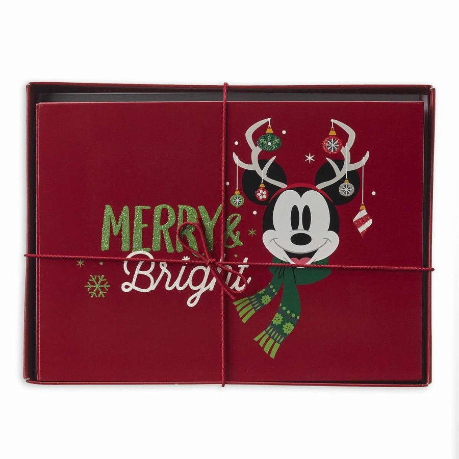 More Christmas Items * | Promo Wholesale Disney Holiday Greeting Card Set Nordic Winter Mickey And Friends