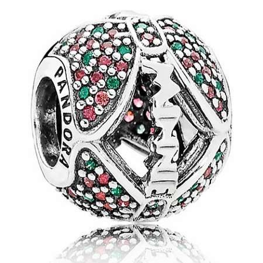 More Christmas Items * | Best Sale Budget Disney Pandora Charm Minnie Mouse Holiday Bow