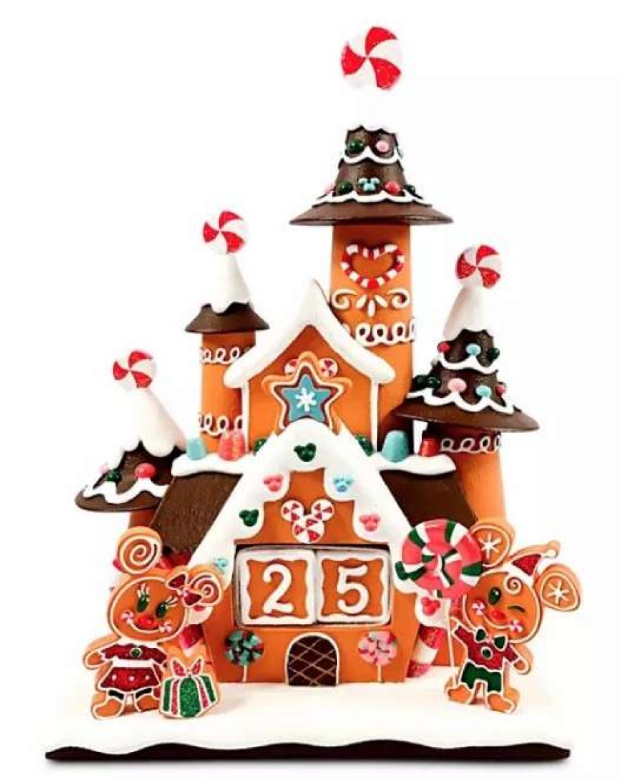 More Christmas Items * | Best Sale Buy Disney Countdown Calendar Mickey And Minnie Gingerbread House