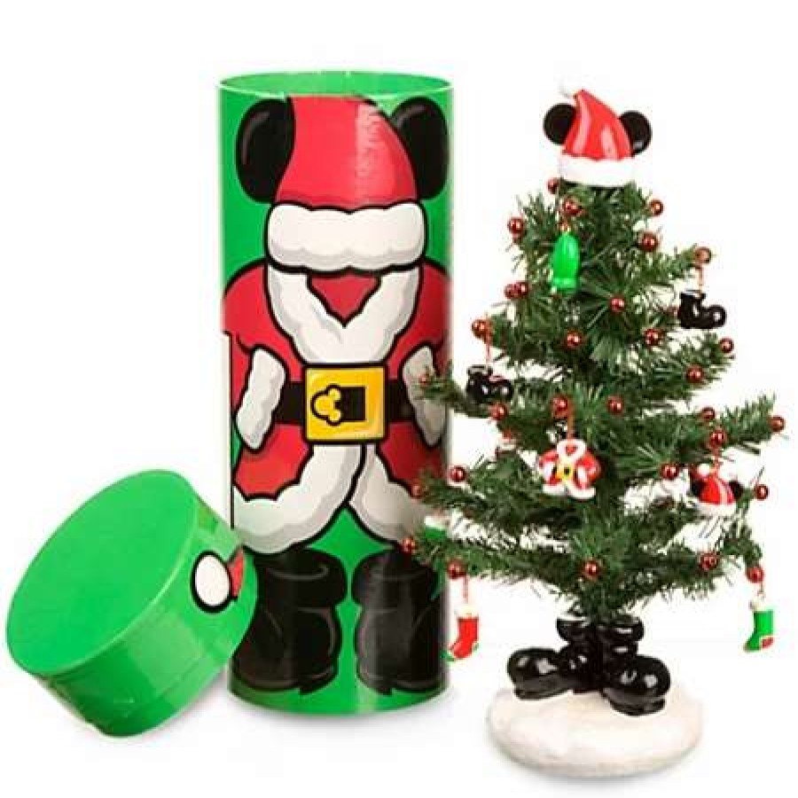 More Christmas Items * | Wholesale Outlet Disney Christmas Tree Miniature Santa Mickey Mouse Tree With Mailer