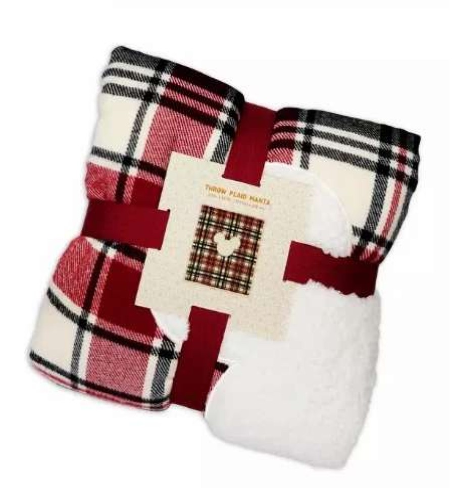 More Christmas Items * | Wholesale Discount Disney Holiday Throw Mickey Mouse Icon Plaid