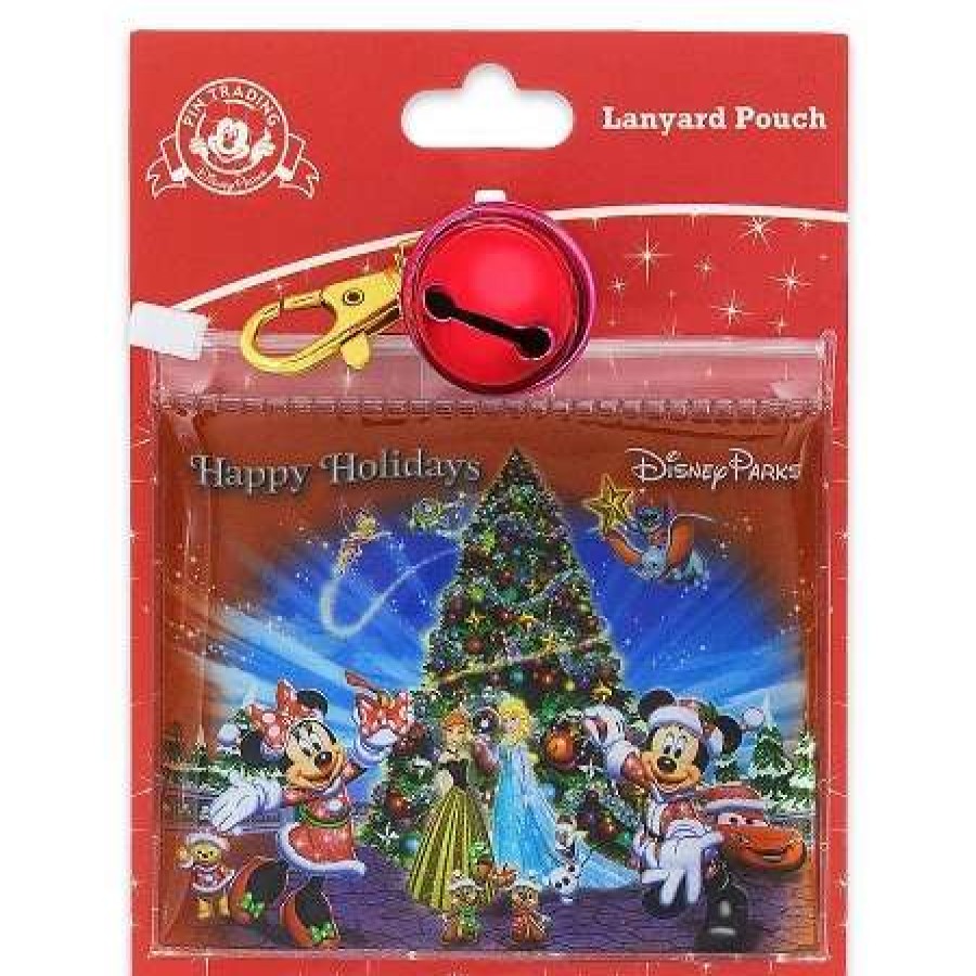 More Christmas Items * | Cheapest Cheap Disney Lanyard Pouch Mickey And Friends Holiday