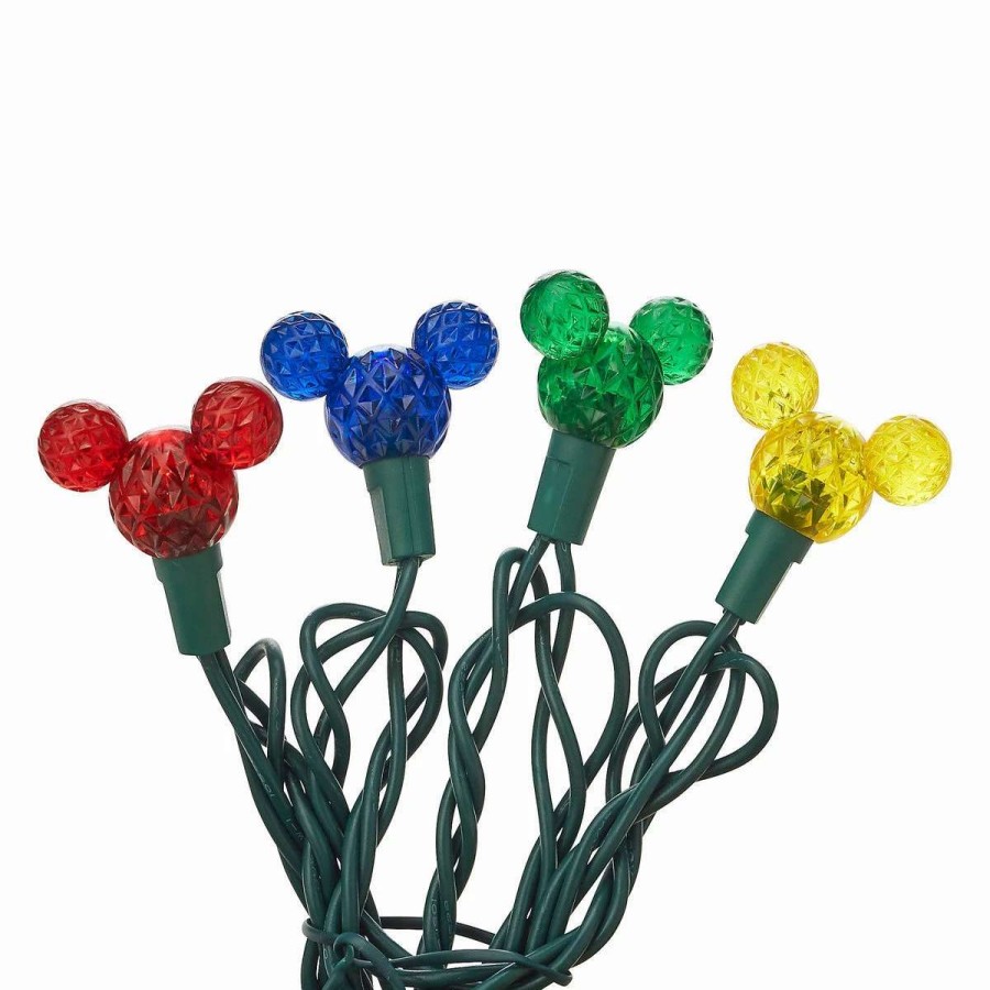 More Christmas Items * | Cheapest Promo Disney Christmas Lights Set Mickey Mouse Icons Multicolored