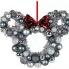 More Christmas Items * | Best Pirce Cheapest Disney Wreath Holiday Mickey Mouse Icon Silver