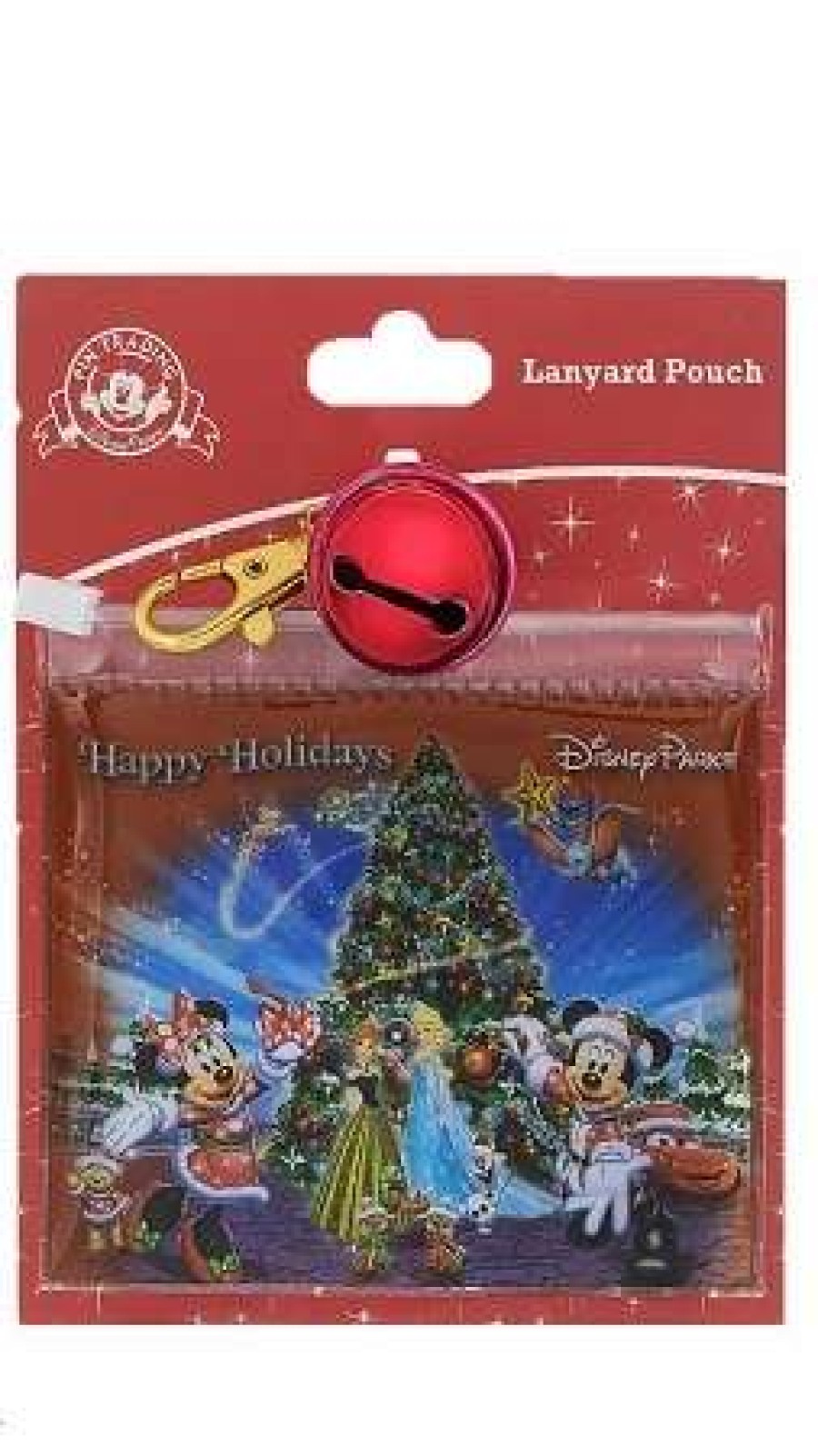 More Christmas Items * | Best Pirce Deals Disney Lanyard Pouch Happy Holidays Mickey & Friends