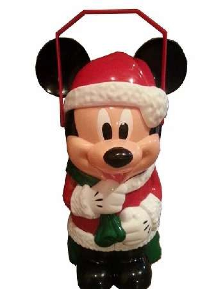 Holiday Treats * | Deals Outlet Disney Popcorn Bucket Christmas Santa Mickey Mouse