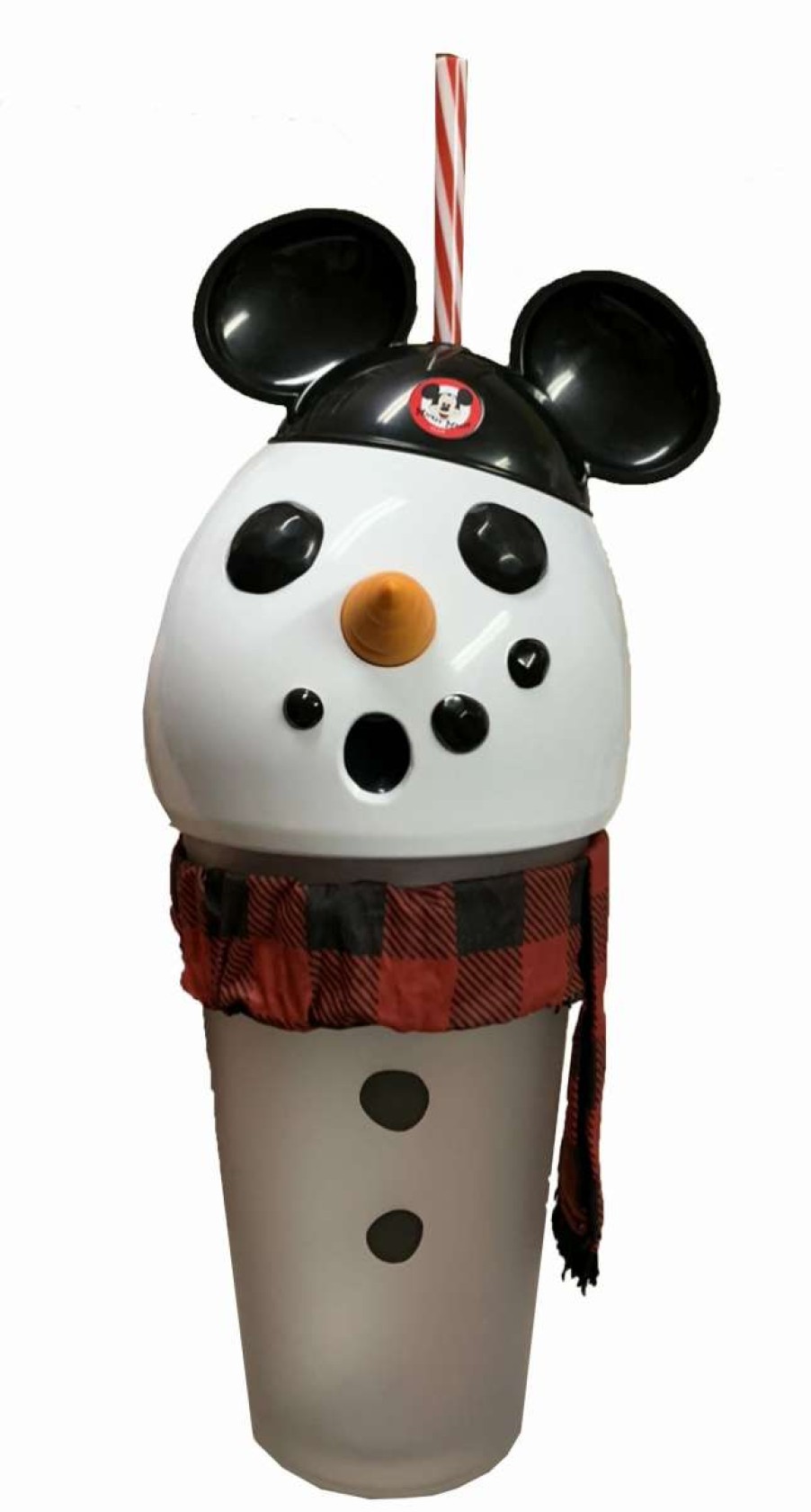 More Christmas Items * | Best Reviews Of Outlet Disney Tumbler With Straw Mickey Mouse Club Snowman Light Up