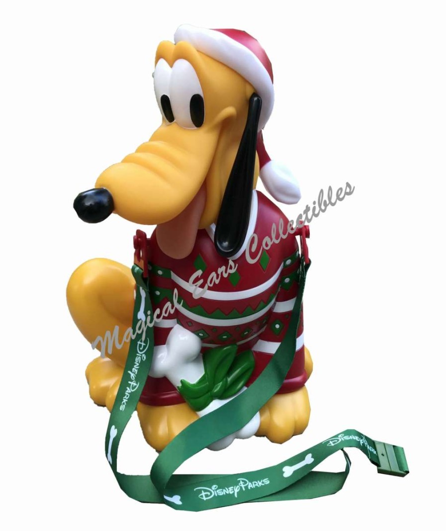 More Christmas Items * | Coupon Best Sale Disney Popcorn Bucket Santa Pluto Red Ugly Sweater