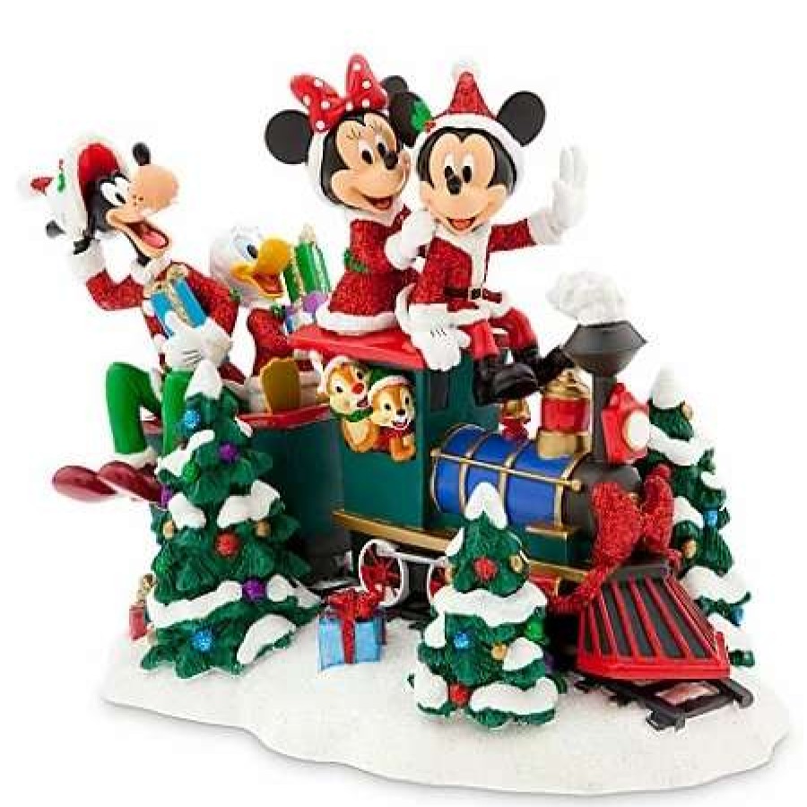 More Christmas Items * | Best Reviews Of New Disney Christmas Figure Santa Mickey Mouse And Friends On Train