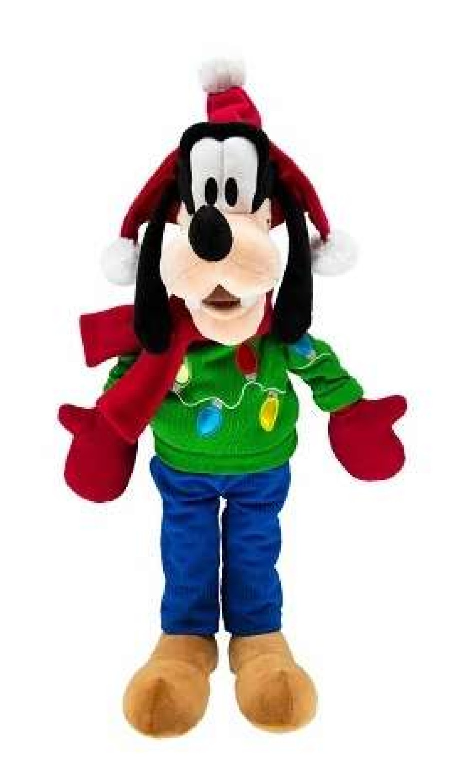 More Christmas Items * | Coupon Budget Disney Plush Holiday Goofy Medium Light Up 15