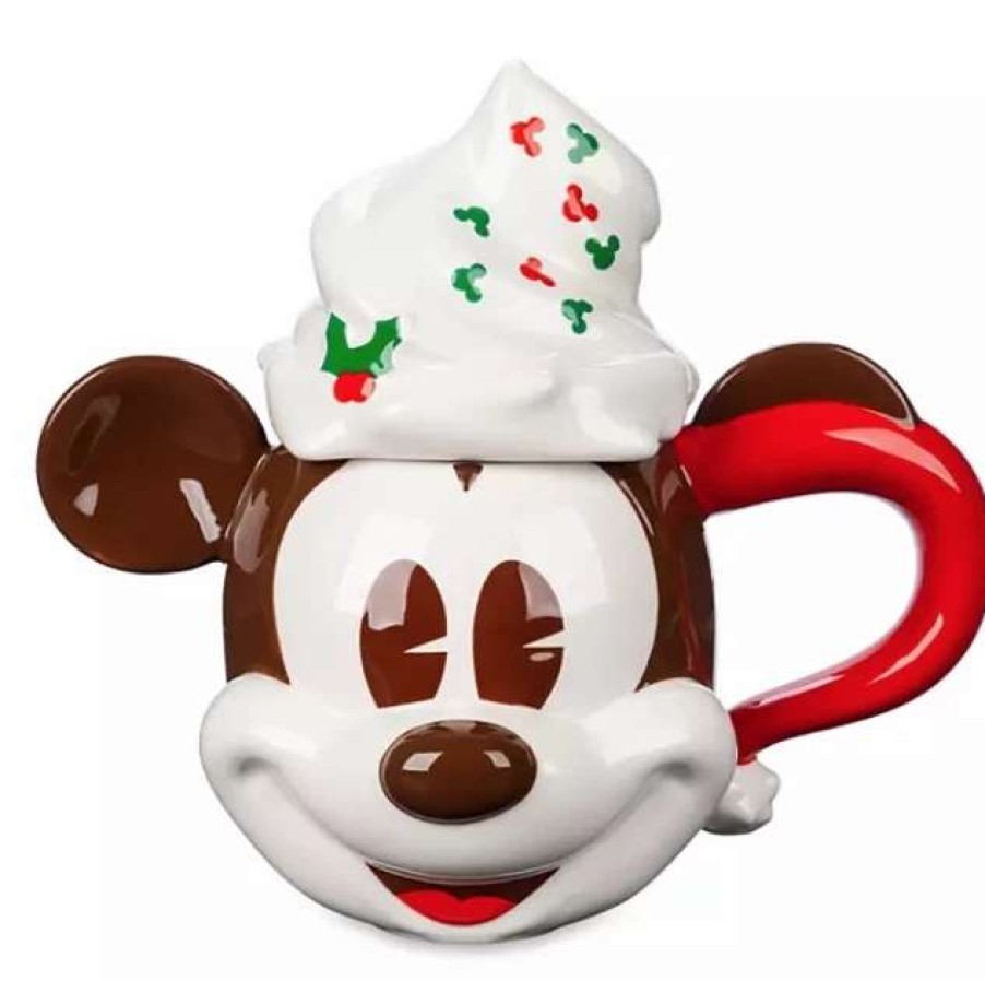 More Christmas Items * | Top 10 Best Reviews Of Disney Holiday Mug And Lid Mickey Mouse Whipped Cream