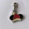 More Christmas Items * | Hot Sale Best Pirce Disney Dangle Charm Charmed In The Park Mickey Santa Hat