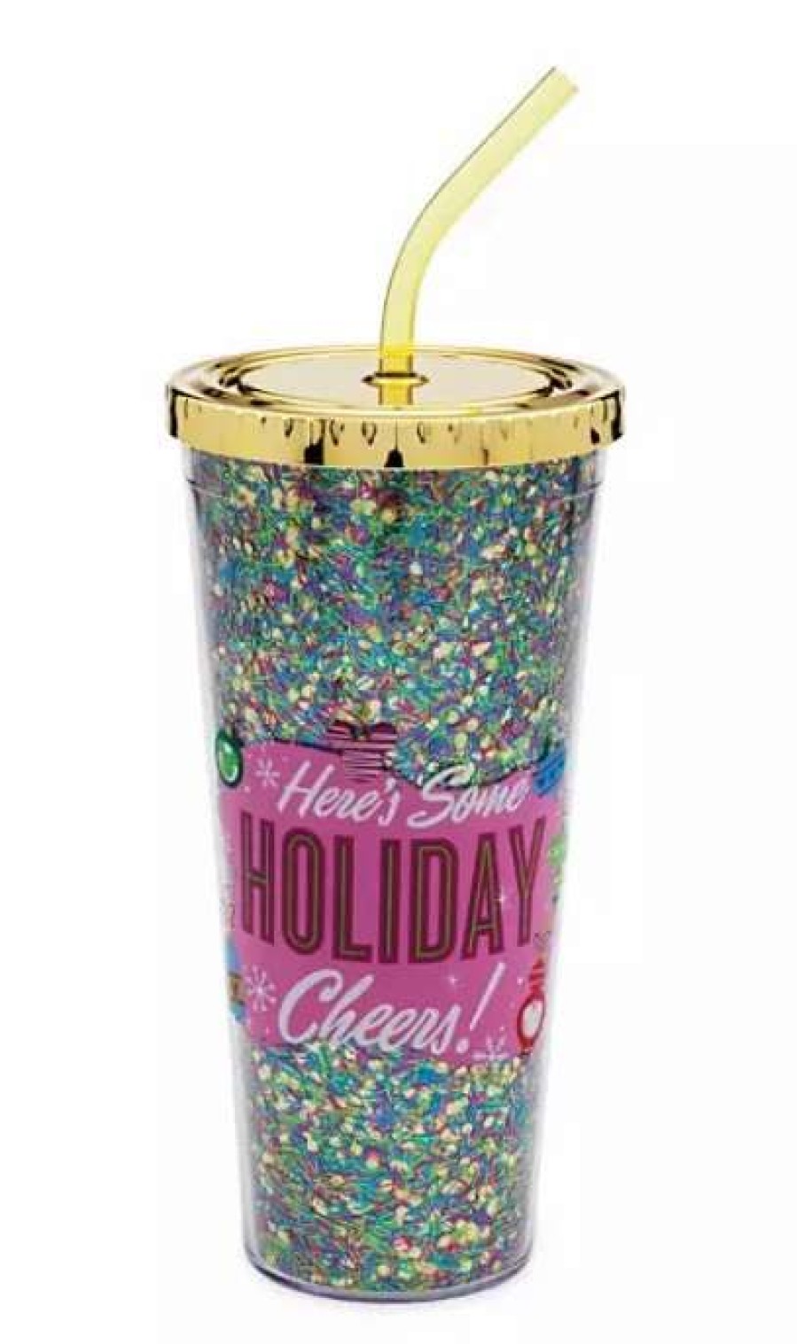 More Christmas Items * | Flash Sale Buy Disney Holiday Tumbler With Straw Mickey Mouse Mid-Century Brights