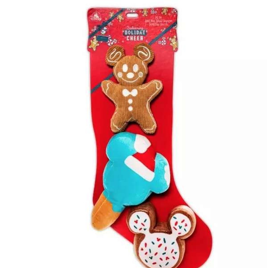 More Christmas Items * | Brand New Budget Disney Dog Toy Set Mickey Mouse Holiday